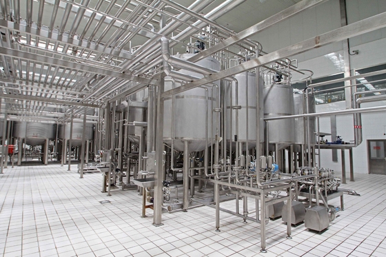 SUS304/316 500-5000L/H 식물 우유 가공 라인 주문형 완전 소아 / 아몬드 우유 생산 라인 PLC를 가진 우유 기계