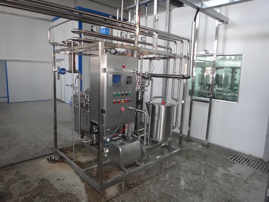 500-20000L / H PLC 500-20000L / H 살균기와 함께 사용자 정의 500-20000L / H 살균기 사과 / 오렌지 / 코코넛 처리 라인 SUS304 / 316